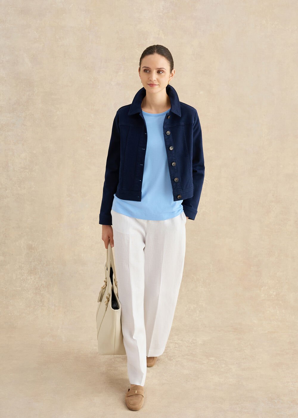 Ivana Cotton Broderie Top, Maya Blue, hi-res