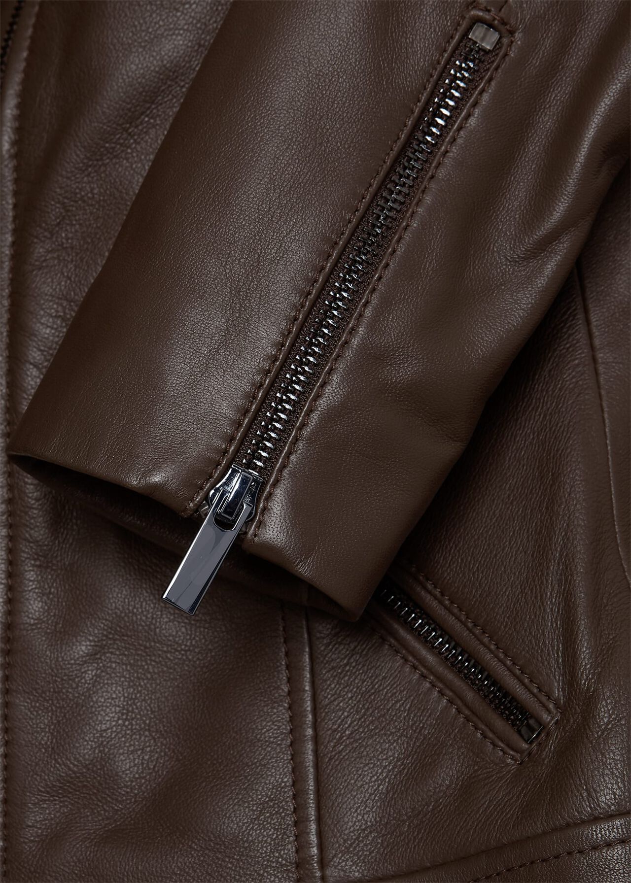 Dakota Leather Jacket, Chocolate Brown, hi-res