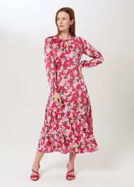 Marilyn Midi Dress, Fuchsia Multi, hi-res