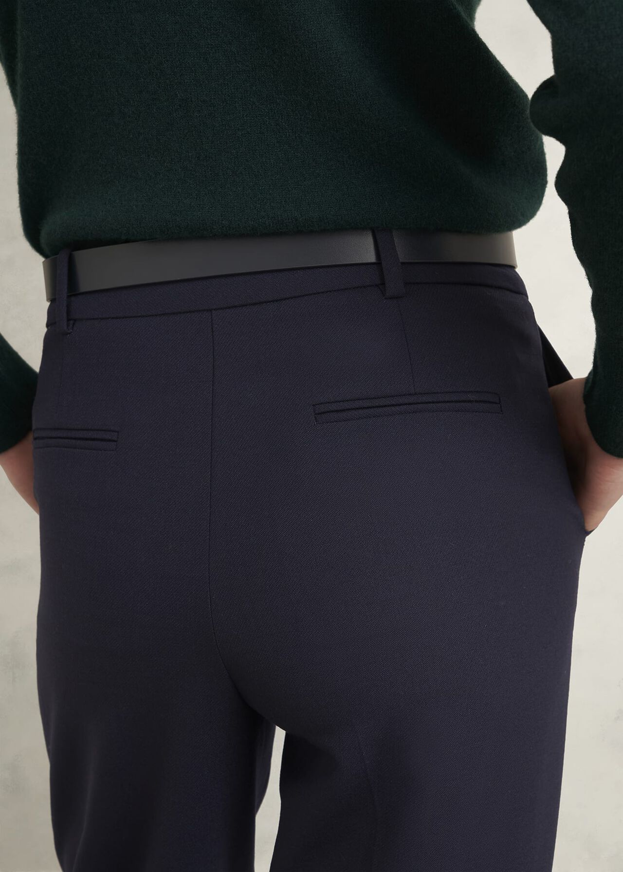 Petite Gerrie Trousers, Navy, hi-res