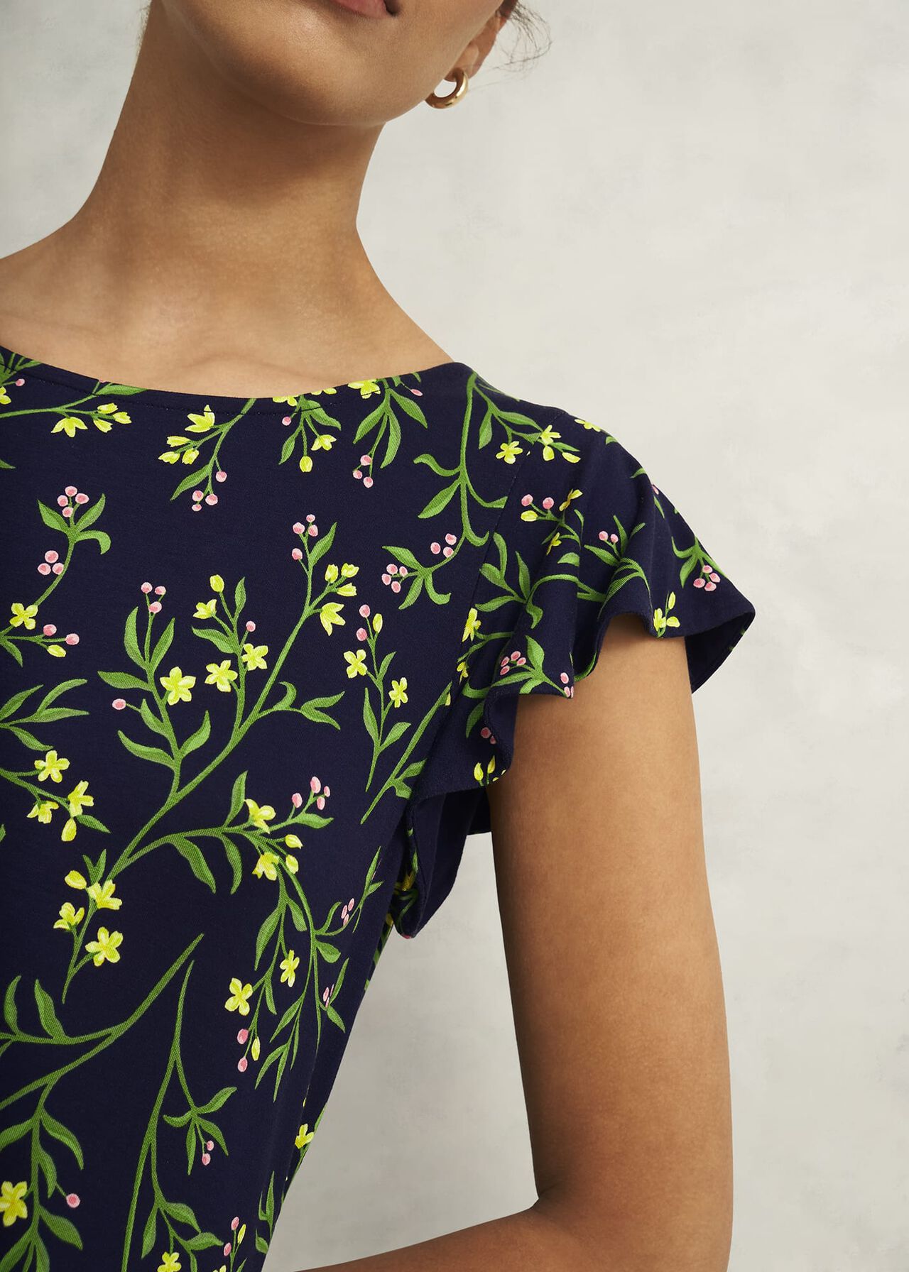 Nessie Printed Top, Navy Multi, hi-res