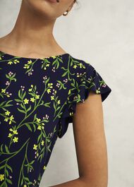 Nessie Printed Top, Navy Multi, hi-res