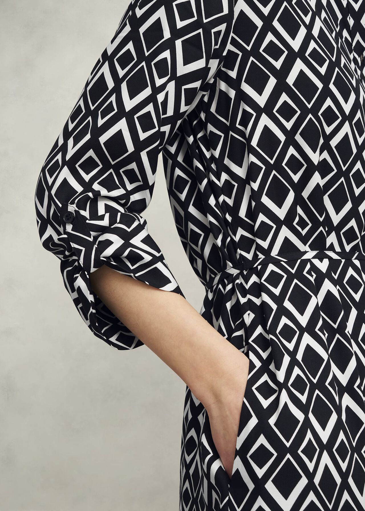 Petite Cali Dress, Navy Ivory, hi-res