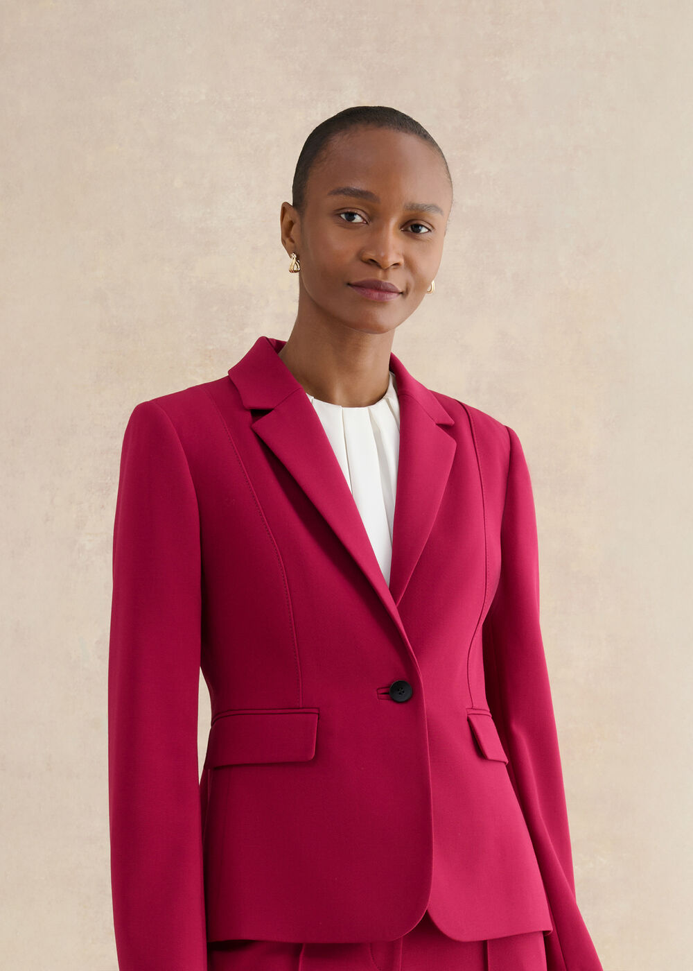 Gemma Suit Jacket, Beetroot Pink, hi-res