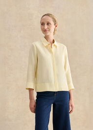 Nita Linen Shirt, Soft Yellow, hi-res