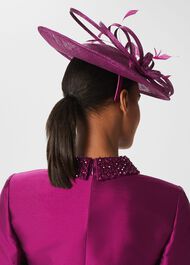 Freya Fascinator, Berry Purple, hi-res