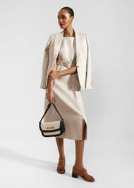 Roberta Linen Jacket, Neutral, hi-res