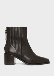 Willa Leather Ankle Boot, Black, hi-res