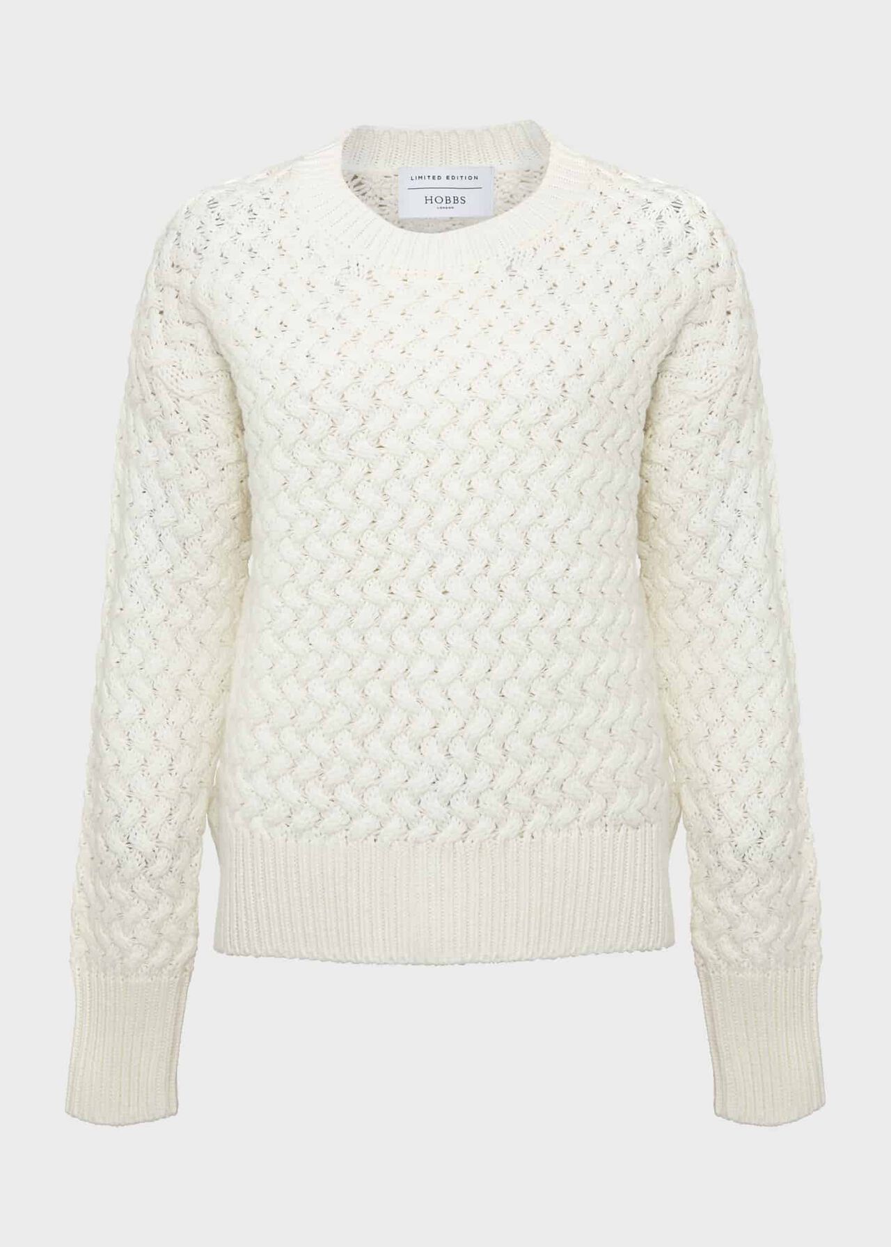 Sanford Cotton Blend Jumper, Hobbs Ivory, hi-res