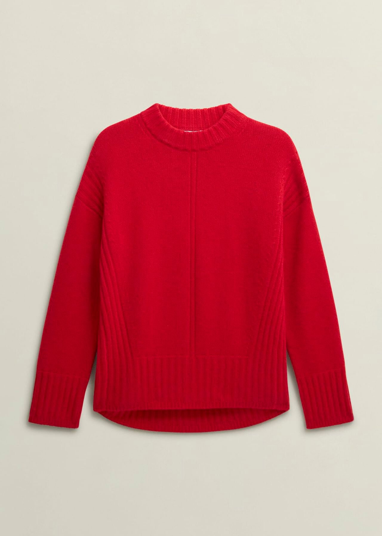 Dora Wool Cashmere Sweater, Vibrant Red, hi-res