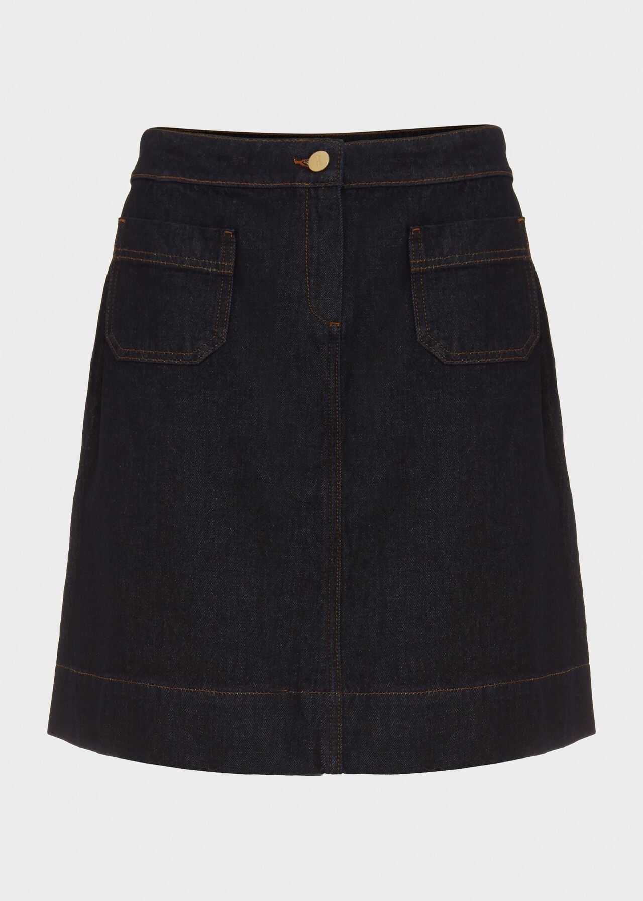Ami Denim Mini Skirt, Dark Indigo, hi-res