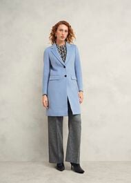 Cavendish Wool Coat, Pale Blue, hi-res