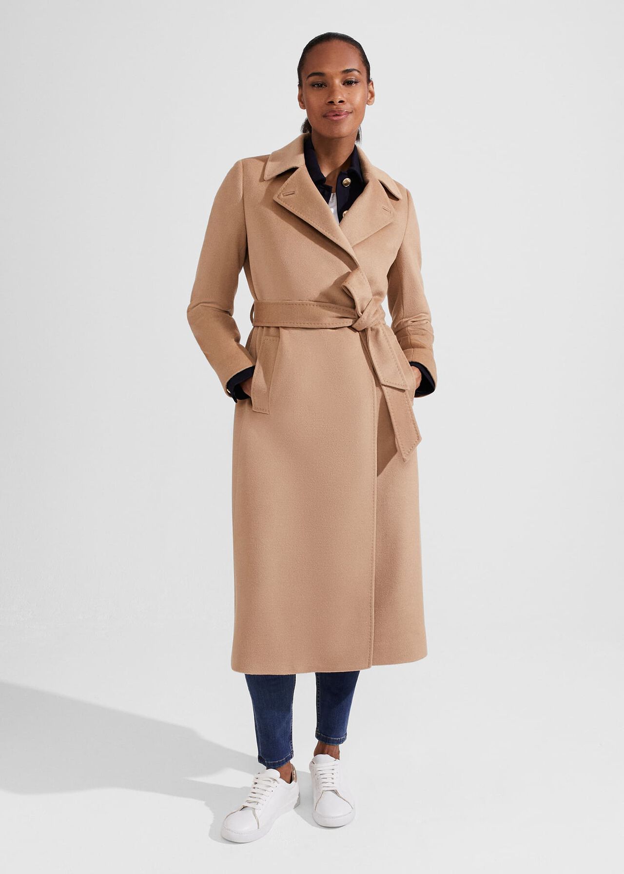 Livia Wool Coat, Camel, hi-res