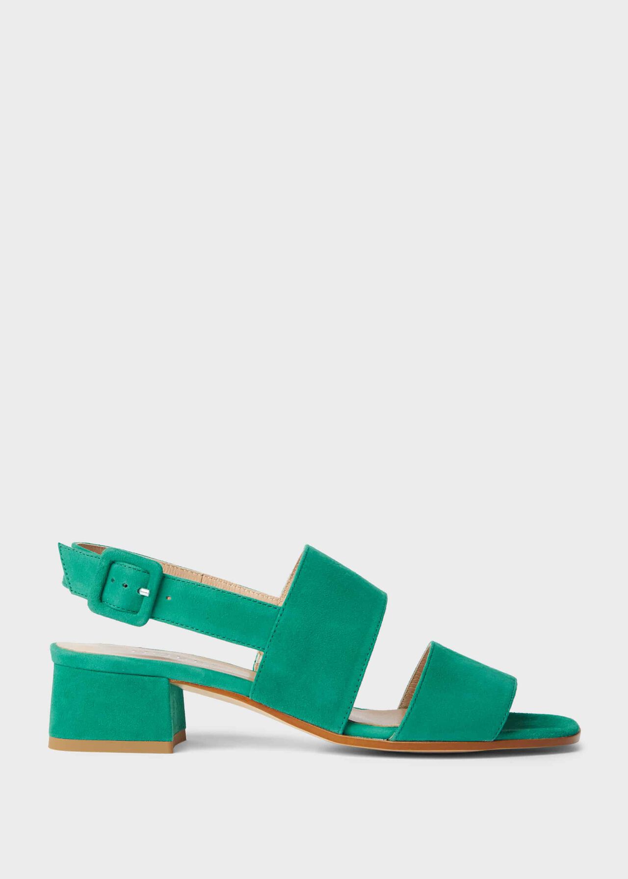 block heel sandals green
