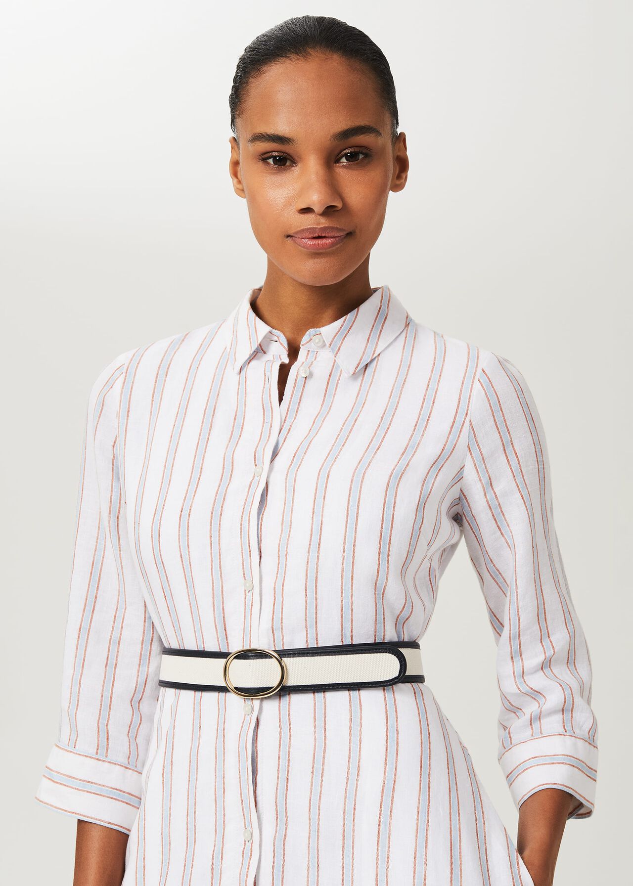 Colette Canvas Belt , Navy, hi-res