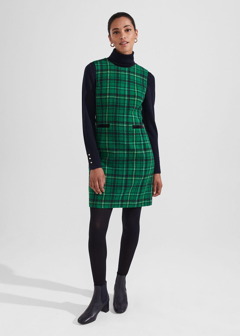 Margot Wool Dress, Green Multi, hi-res