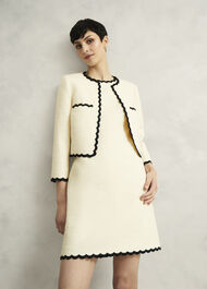 Laskett Boucle Mini Dress, Buttercream, hi-res