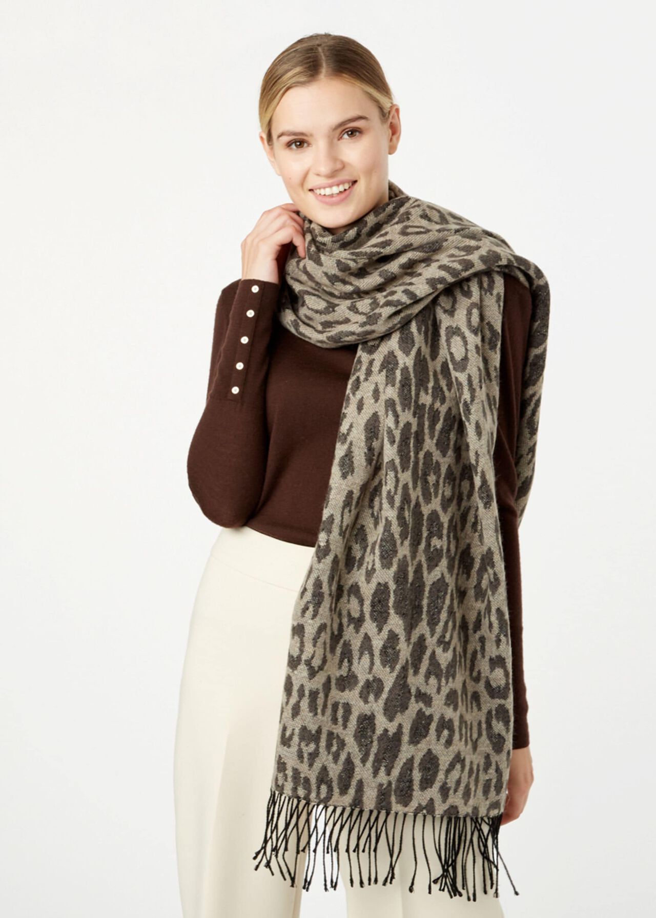 Sian Scarf, Black Camel, hi-res