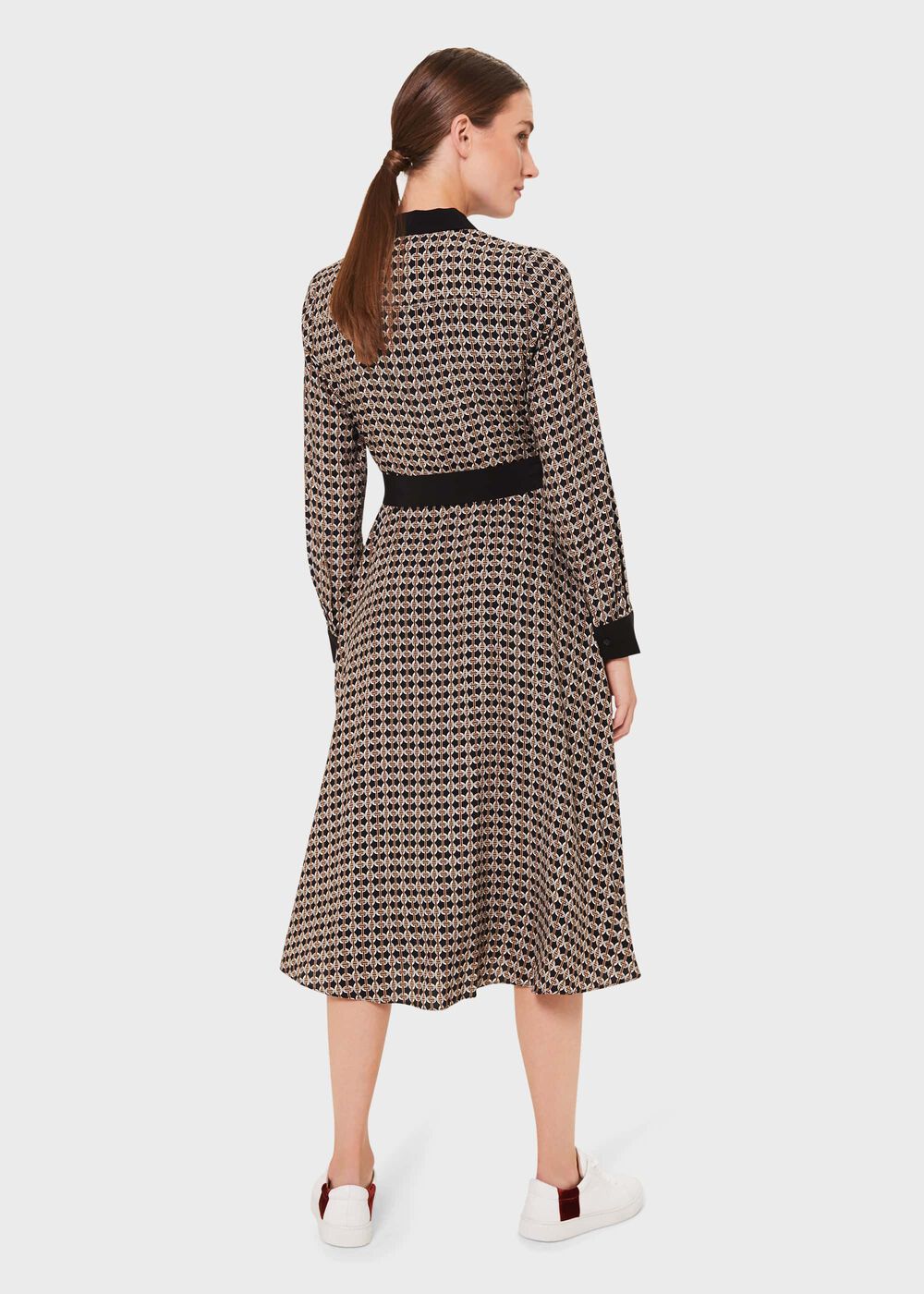 Alison Printed Fit And Flare Dress, Neutral Multi, hi-res