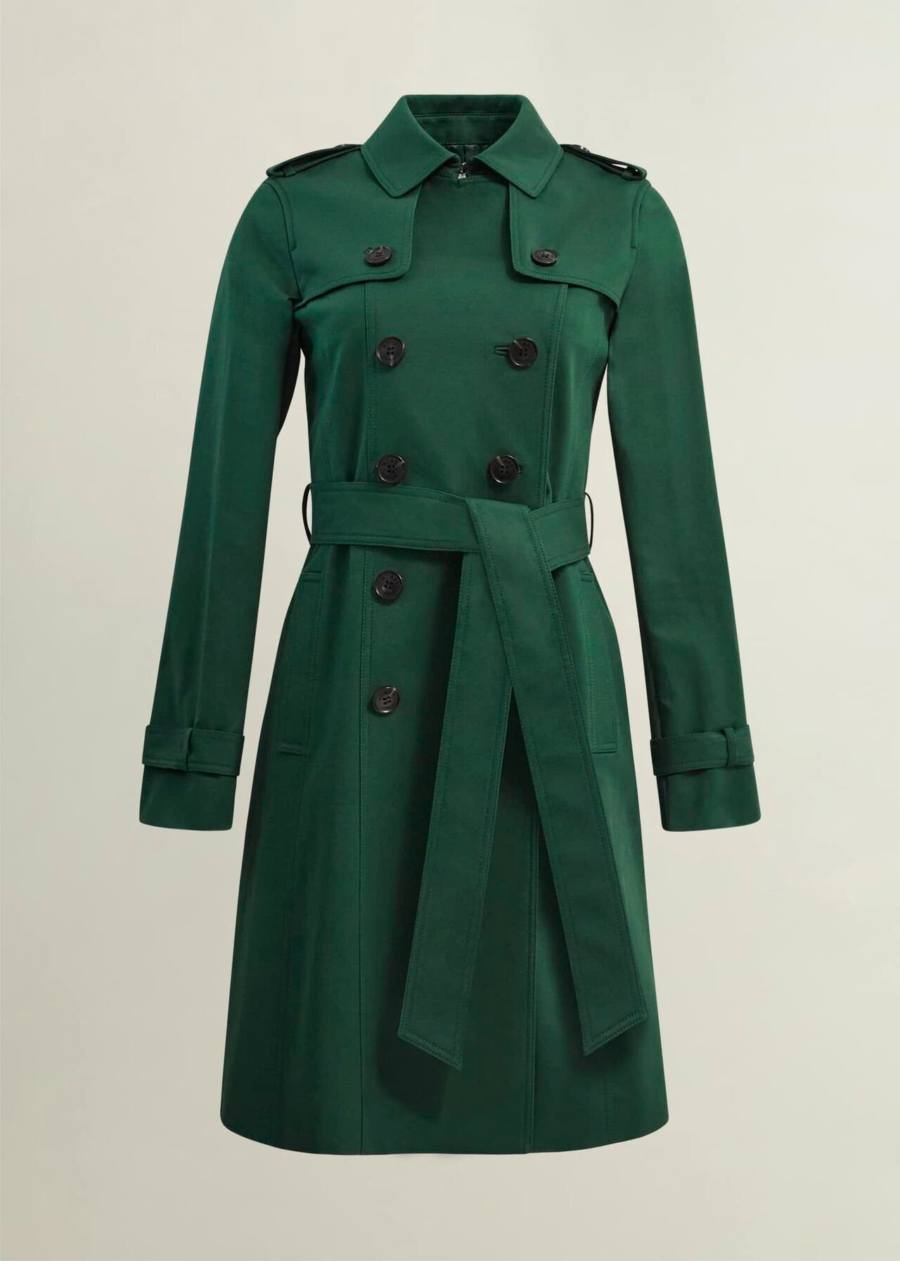 Petite Saskia Shower Resistant Trench Coat, Bay Green, hi-res