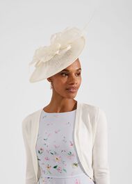 Chloe Fascinator, Ivory, hi-res