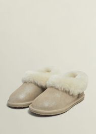 Zora Slippers, Pale Gold, hi-res
