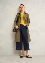 Michelle Cotton Cardigan, Gold Chartreuse, hi-res