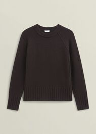 Mali Crew Neck Jumper, Alder Brown, hi-res