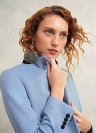 Cavendish Wool Coat, Pale Blue, hi-res