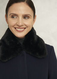 Petite Celeste Wool Blend Coat, Navy, hi-res