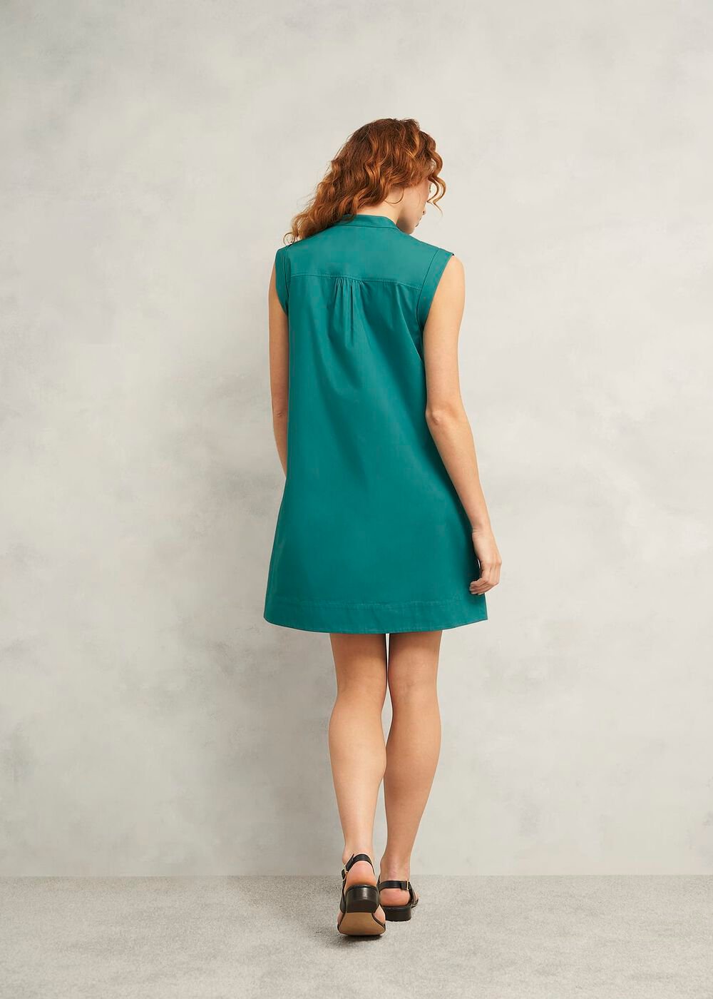 Skye Cotton Dress, Myrtle Green, hi-res