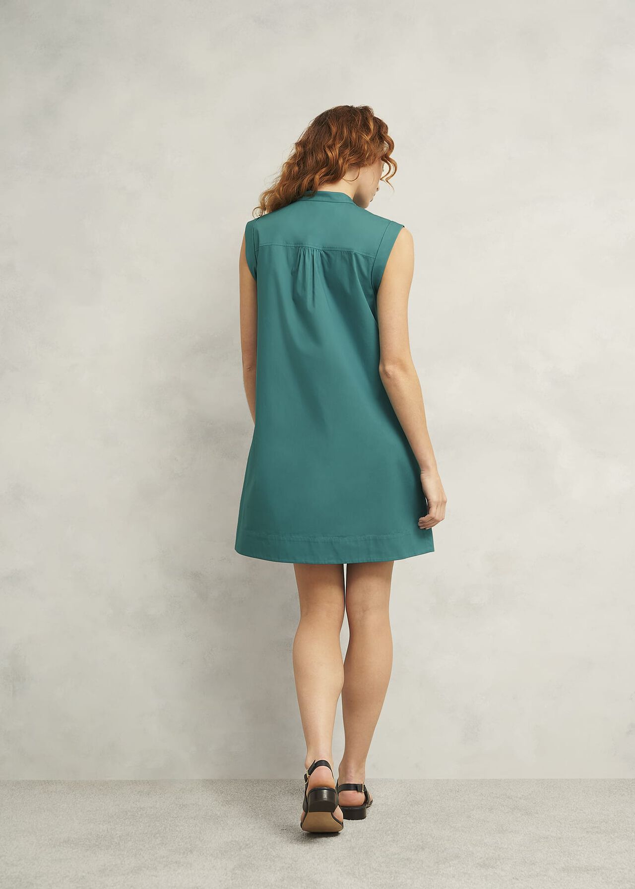 Skye Cotton Dress, Myrtle Green, hi-res