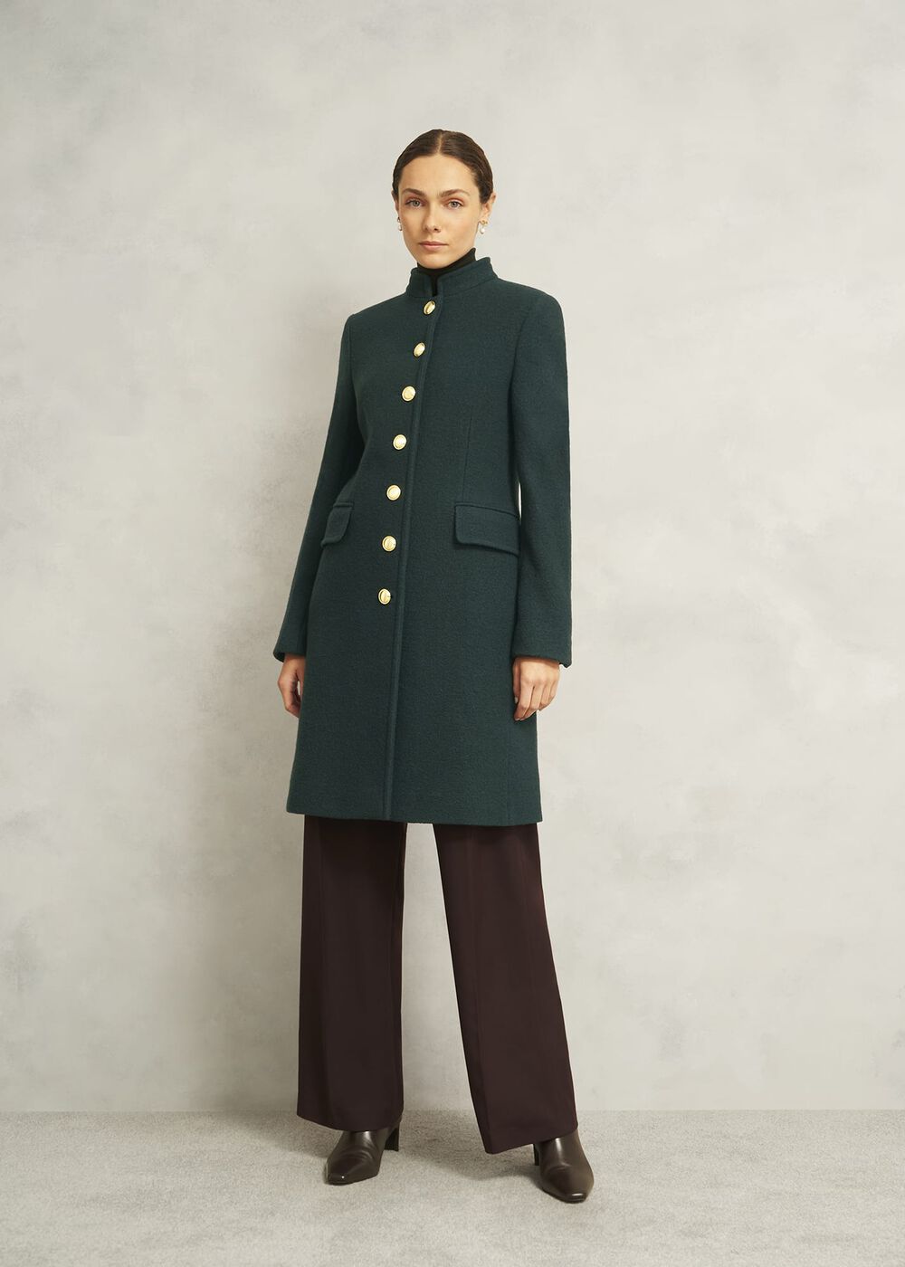 Wilma Wool Coat, Ponderosa Green, hi-res