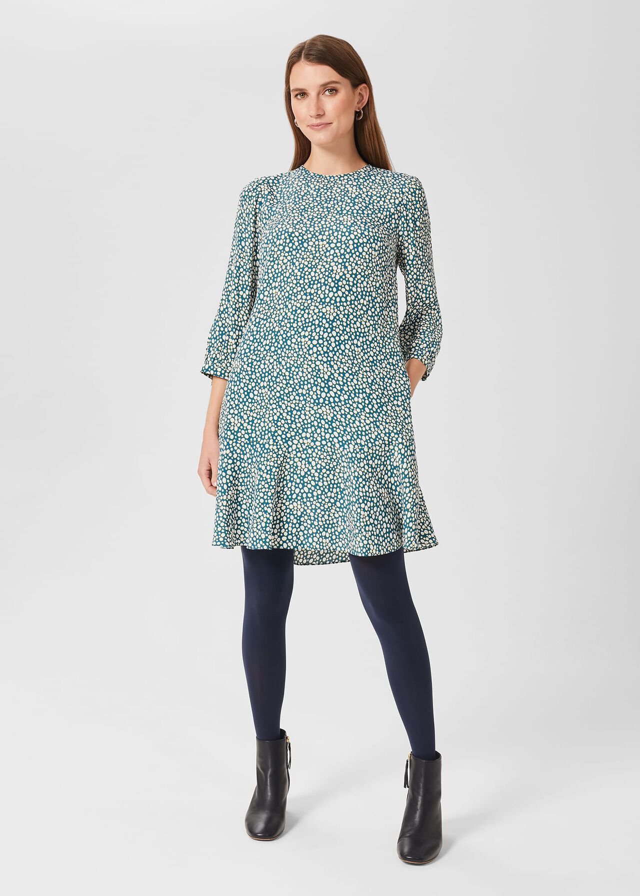 Prim Tunic Dress, Blue Multi, hi-res