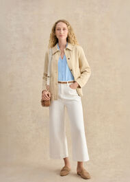 Zariah Cotton Slub Shirt, Maya Blue, hi-res