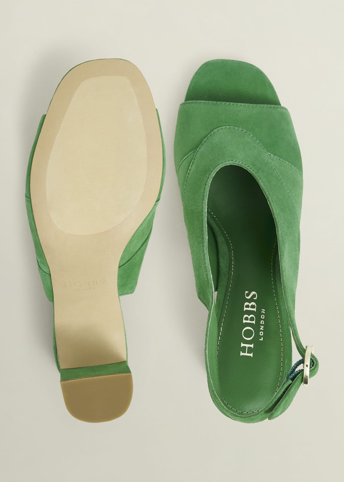 サンダル・ミュール SANDAL START - GREEN Karina Suede Sandals | Hobbs US |