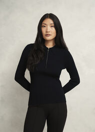 Darcie Knitted Shirt, Black, hi-res
