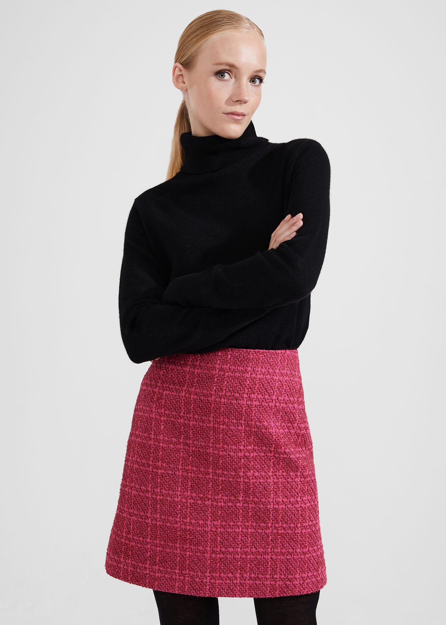 Tweed top skirt length