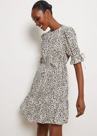 Devereux Dress, Cream Black, hi-res