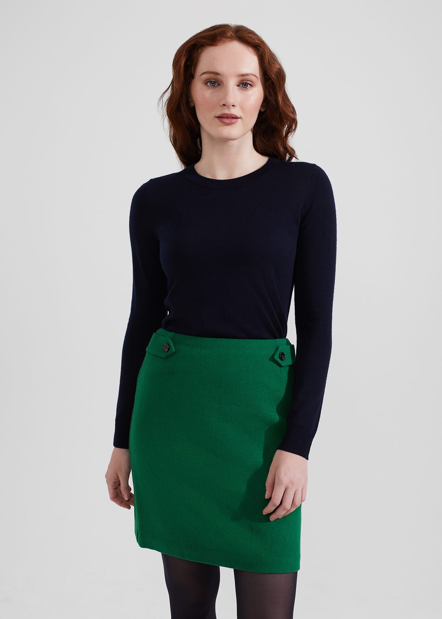 Organic Merino Wool Pointelle Skirt Dusty Violet