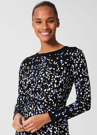 Jodie Knitted Dress, Black Multi, hi-res