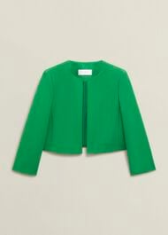 Elize Crepe Jacket, Cilantro Green, hi-res