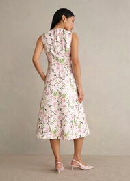 Lana Floral Jacquard Dress, Pale Pink Multi, hi-res