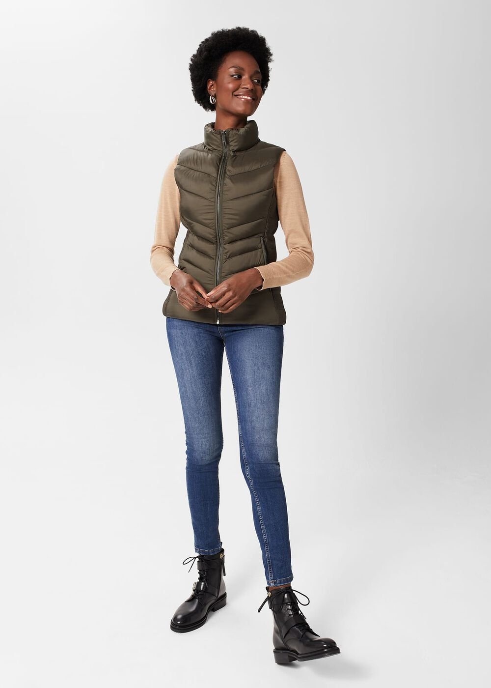 Neava Gilet, Dark Olive, hi-res