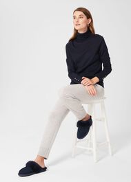 Lillian Slipper, Navy, hi-res