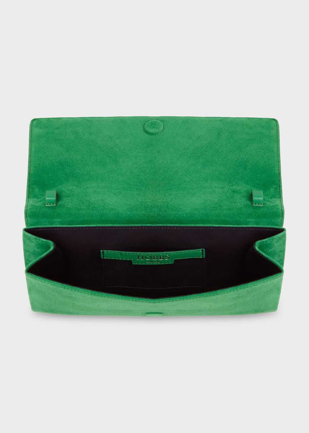 Chelsea Suede Clutch Bag, Cilantro Green, hi-res