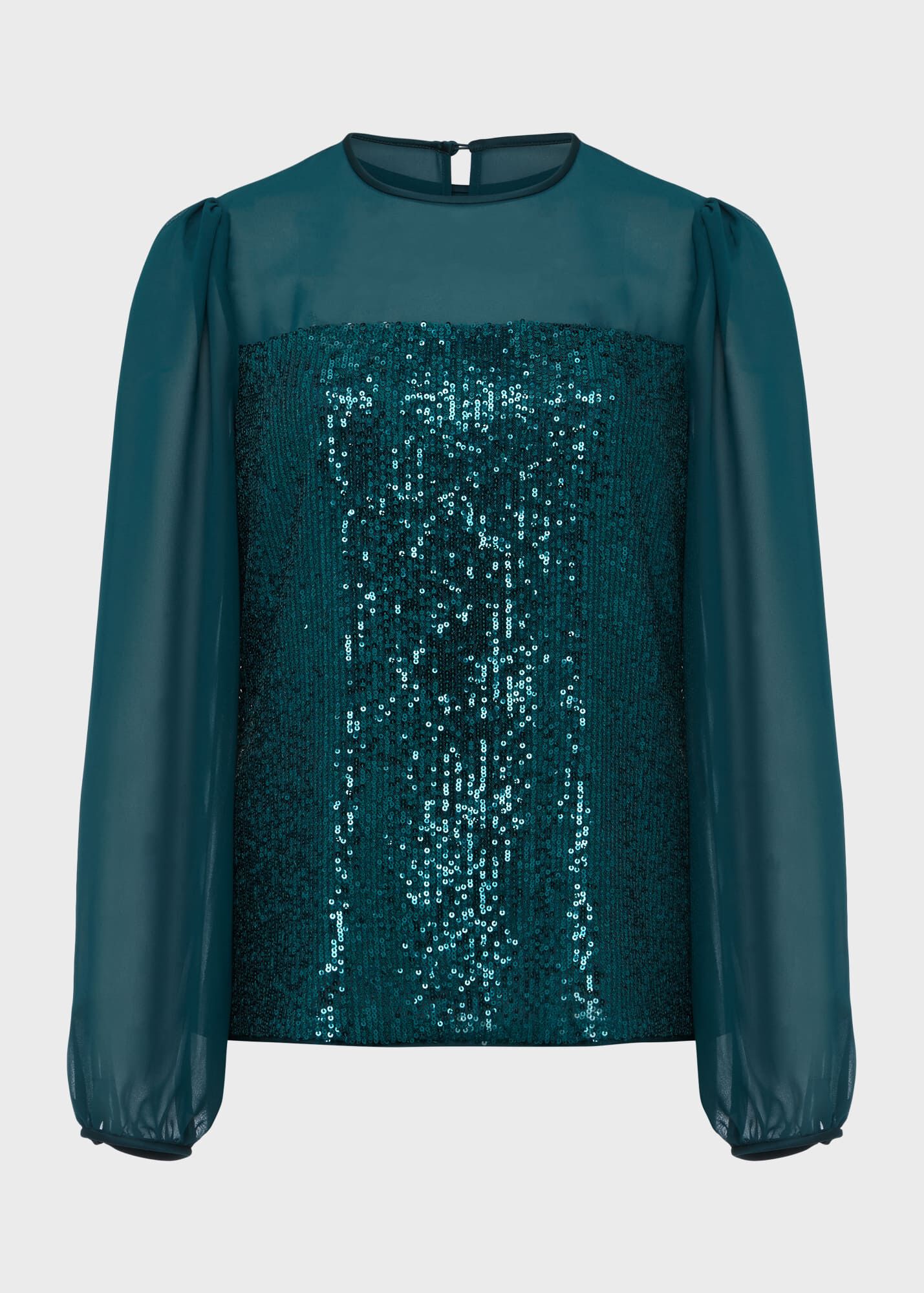 ZAYA - Embellished sequin top with a deep V neckline