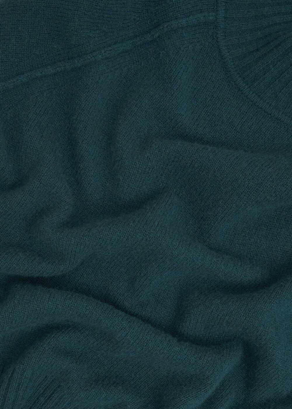 Dark Green Lorraine Wool Blend Turtle Neck Knitted Sweater, Ponderosa Green, hi-res