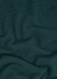 Dark Green Lorraine Wool Blend Turtle Neck Knitted Sweater, Ponderosa Green, hi-res