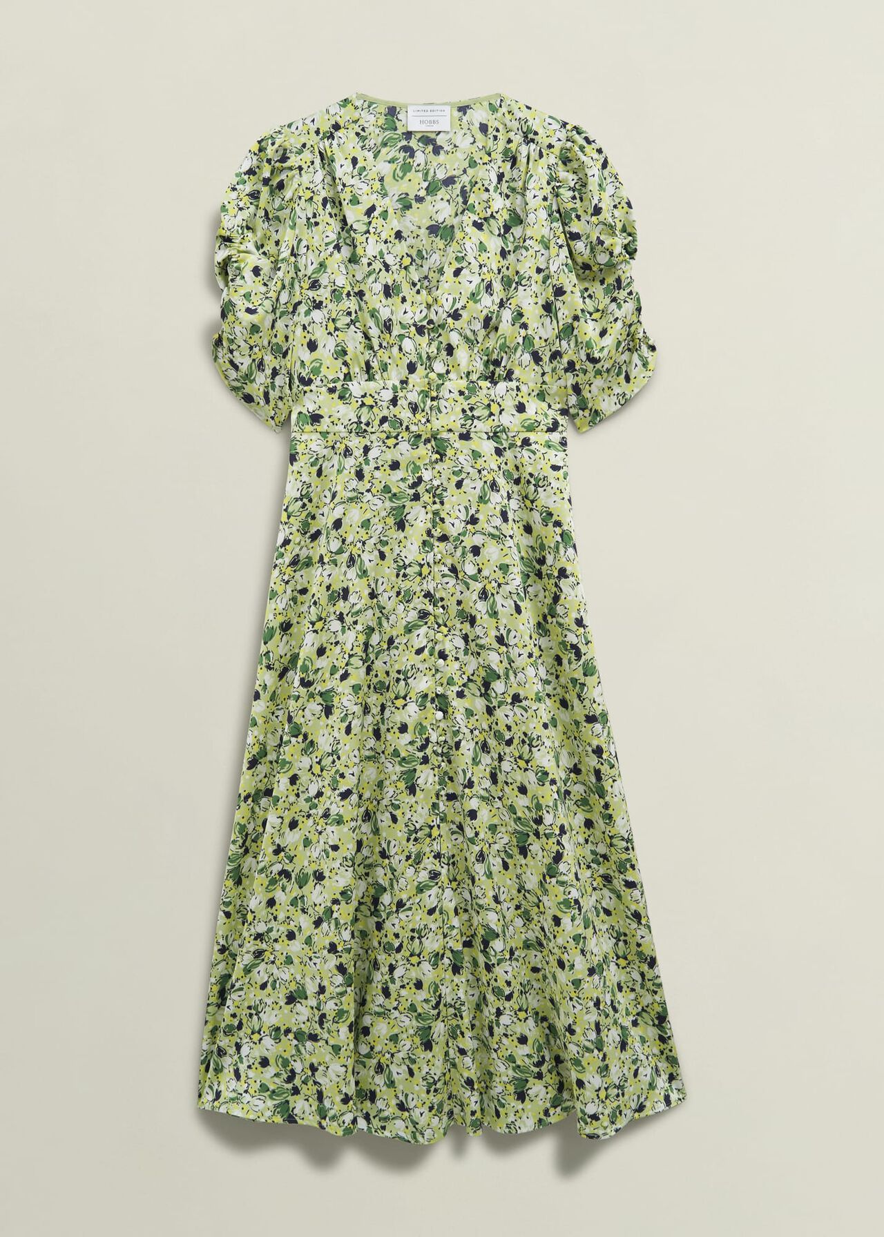 Ennerdale V Neck Midi Dress, Green Multi, hi-res